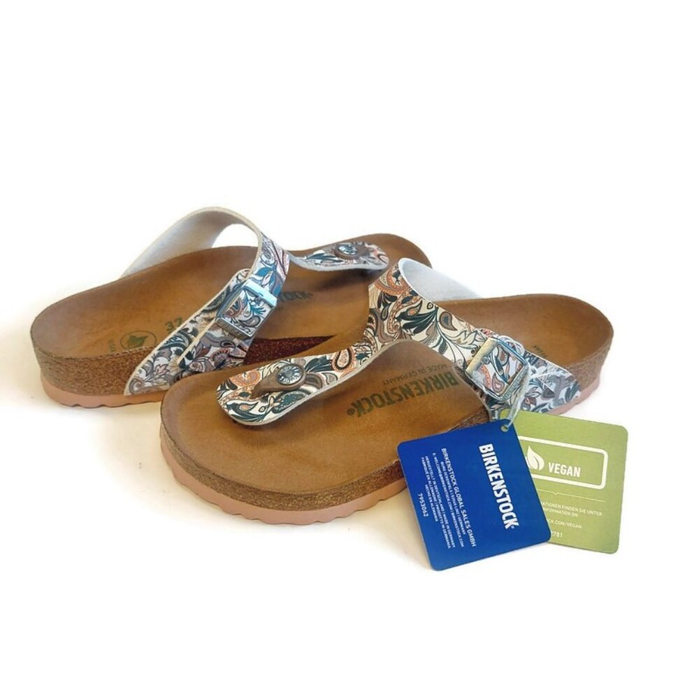 Birkenstock Womens Sz 6 Gizeh Vegan Birko-Flor Sandals EU 37 Paisley Light Rose - Picture 10 of 10